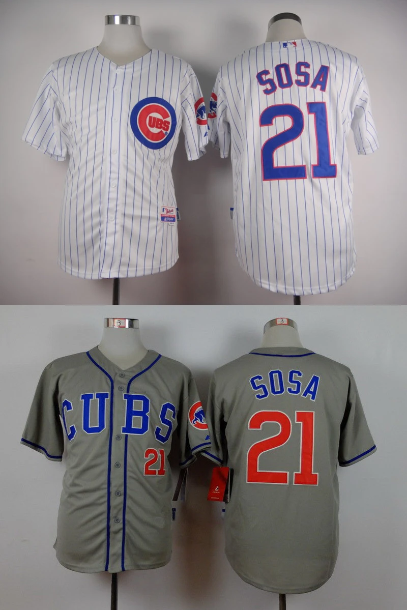 21 Sammy Sosa Jersey Chicago Cubs White Grey Cool Base Sammy Sosa Baseball Shirt Jersey Top Stitched Quality Hot Sale Top Seller Shirt With Lace Collar Jersey Boys T Shirtjersey Boys Shirt Aliexpress