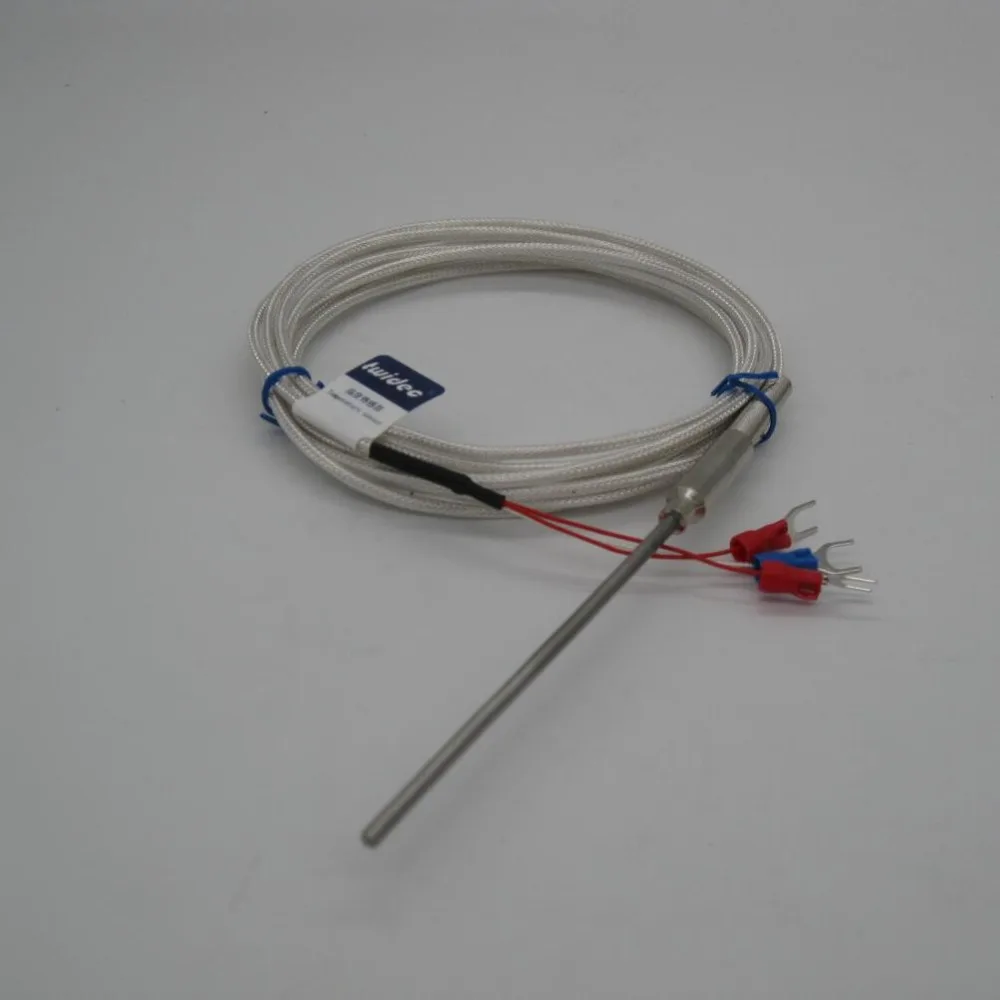 

High-quality 0 To 800 C Degree Stainless Steel 3x100x2M Probe PT100 type Sensors High Temperature Thermocouple Sensors