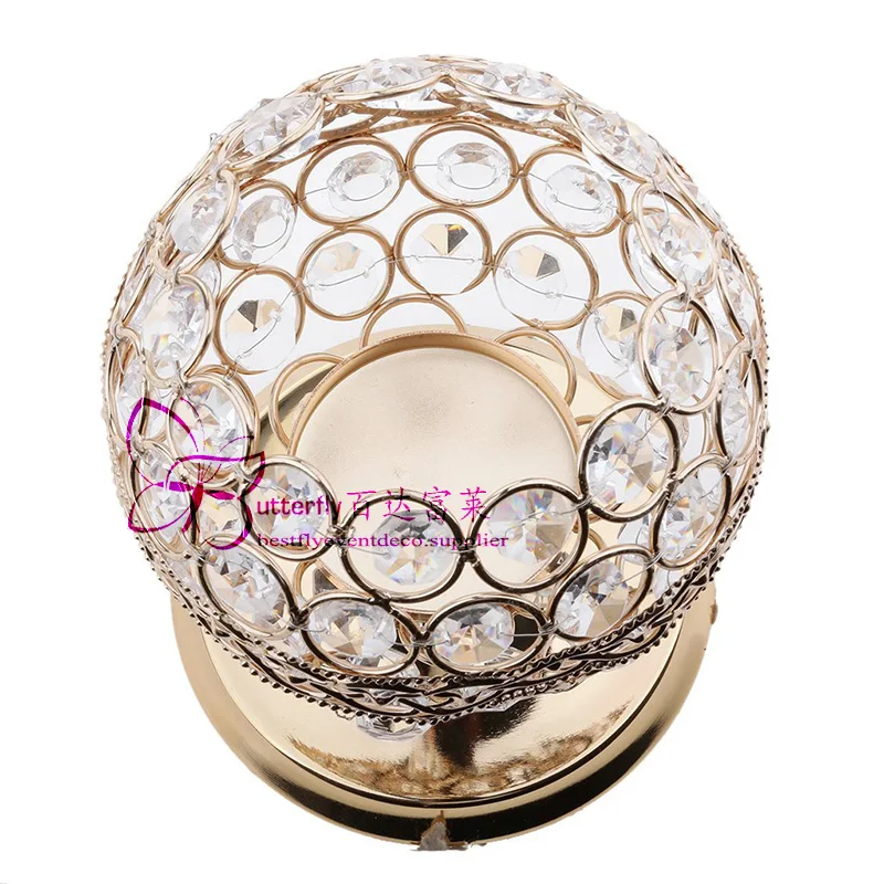 3Pcs Crystal Candle Holders-3