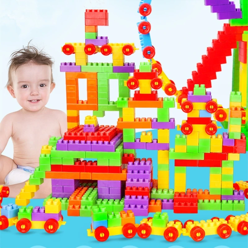 INBEAJY 72 шт. дети игрушечные строительные кирпичи город Набор DIY Творческий кирпич