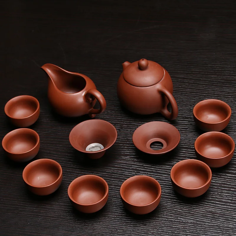 Ceramic Purple Clay Tea Set Kung Fu Pot Infuser Xishi Gaiwan Teapot Serving Cup Teacup Chinese Drinkware tea set