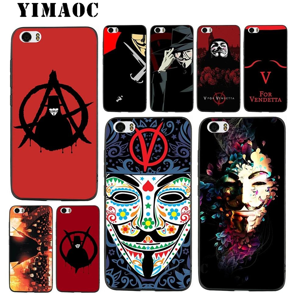 YIMAOC V для Vendetta Мягкий силиконовый чехол Xiao mi Red 6 Note 4X 4A 5A 5 Plus A1 A2 Pro Lite 8 |
