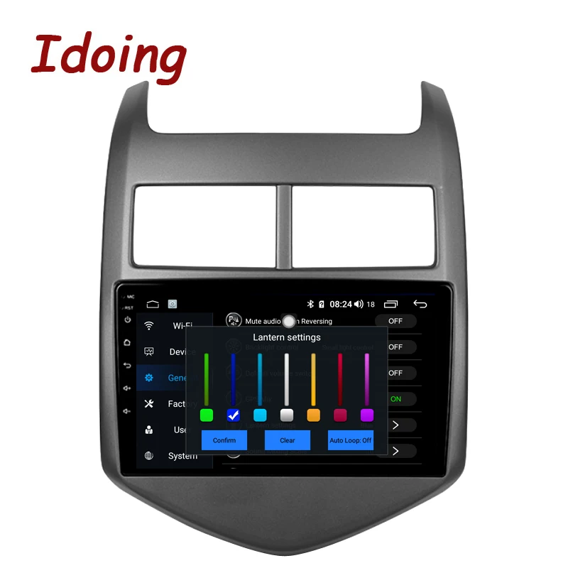 Perfect Idoing 9"4G+64G 2.5D IPS Octa Core Car Android8.1 Radio DSP  Multimedia Player For Chevrolet Aveo 2011-2013 GPS Navigation Video 3