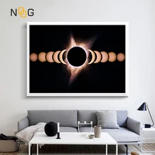 NOOG Solar Eclipse Planet Canvas Painting Sunspot Posters And Print Modern Wall Art Picture For Living Room Studio Aisle Decor