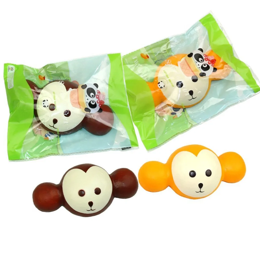 18 см Kawaii Jumbo Squishy Monkey Head супер замедлить рост Шарм Ароматические телефон бретели для нижнего белья игрушка мобильного телефона