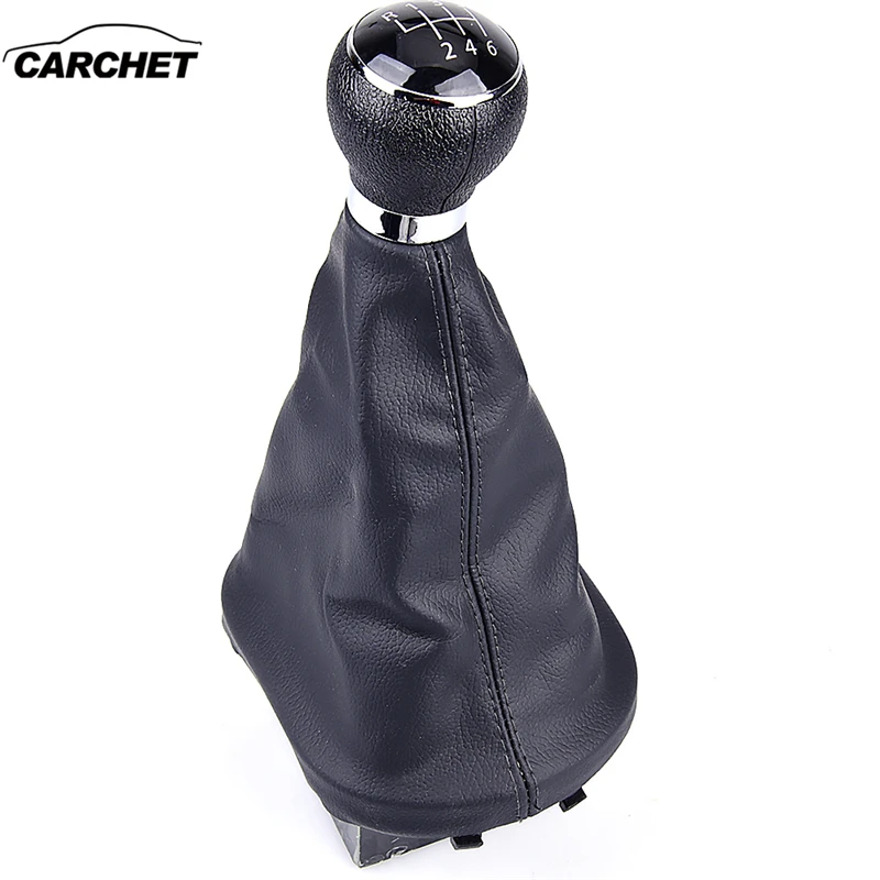 

CARCHET high quality Car Gear Shift Knob Lever Gaitor Boot Cover 6 Speed For Volkswagen VW Touran 2003 2004 2005 -2009 2010 2011