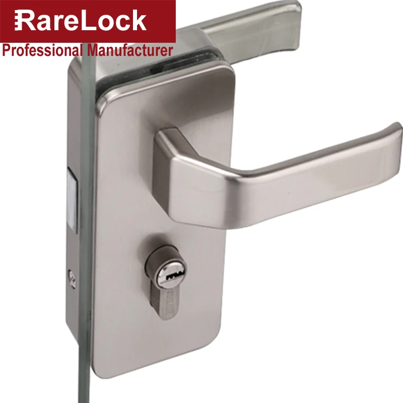 Rarelock MS396 стеклянный дверной замок с ручкой для женщин, Офисная сумка, выставочный зал, оборудование для дверей, офисный Конференц-зал гостиницы, DIY аксессуары a