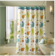 Sanitary appliances turtle and fish waterproof shower curtain Christmas thickened polyester shower curtain bathroom curtains