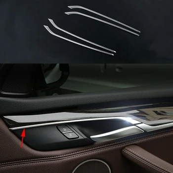 

Chrome plate Stainless Steel Door Handle Bowls Stripe Cover trim 4PCS For BMW X5 F15 F85 14-17 & X6 F16 F86 15-17