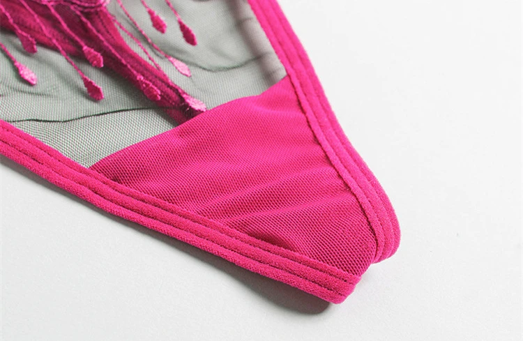 2Pcs Women Sexy Pearl Lingerie G-string Transparent Underwear Embroidery Tassel Thongs Panties Knickers Briefs Sleepwear 00 (15)