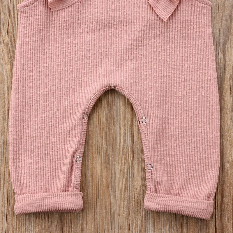 Новая модная детская одежда для маленьких девочек с оборками Комбинезоны Комбинезон комплекты с длинными штанами комбинезоны