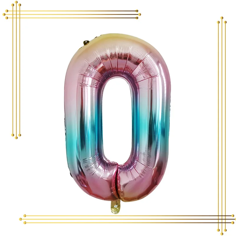 Rainbow Number Foil Balloons (1)
