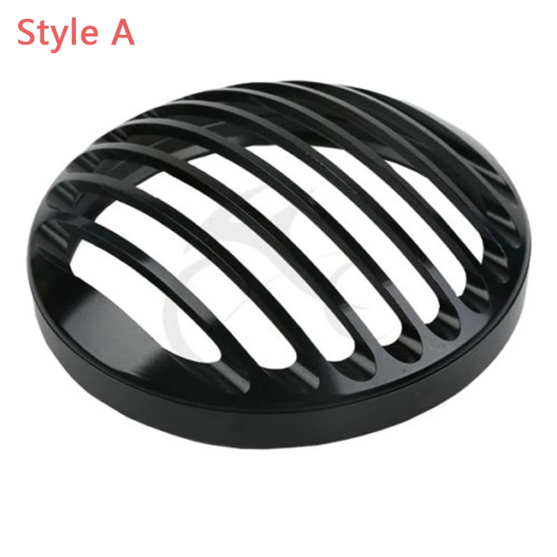 5 3/4" 7" CNC Headlight Grill Cover For Harley Sportster XL 883 1200 Softail Electra Road Glide Dyna - Цвет: Style A