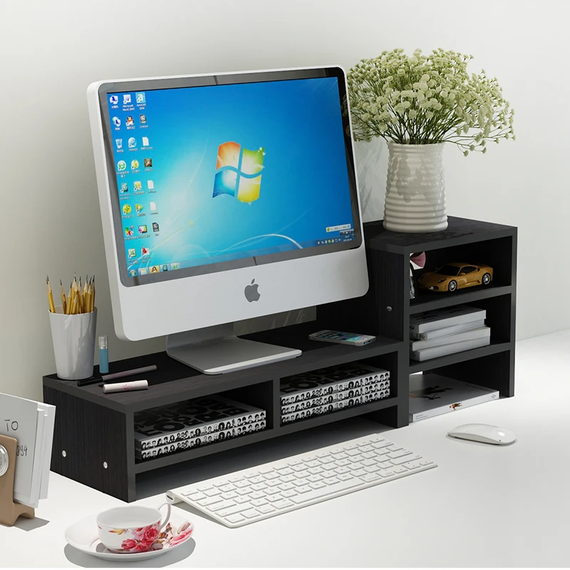 Computer monitor Increased desk Base Stand Office desktop Storage shelves