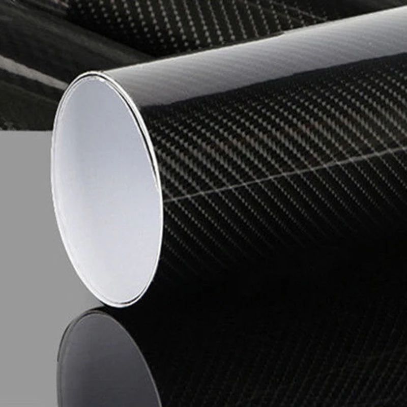 

High Gloss Carbon Fiber Vinyl Wrap Bubble Car Free Air Release Decal Ultra Shiny