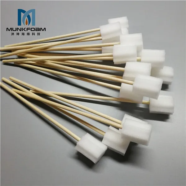 

Disposable oral sponge swab wooden stick star shaped patient nurse mouth oral care swabstick untreated home care swab 50pcs