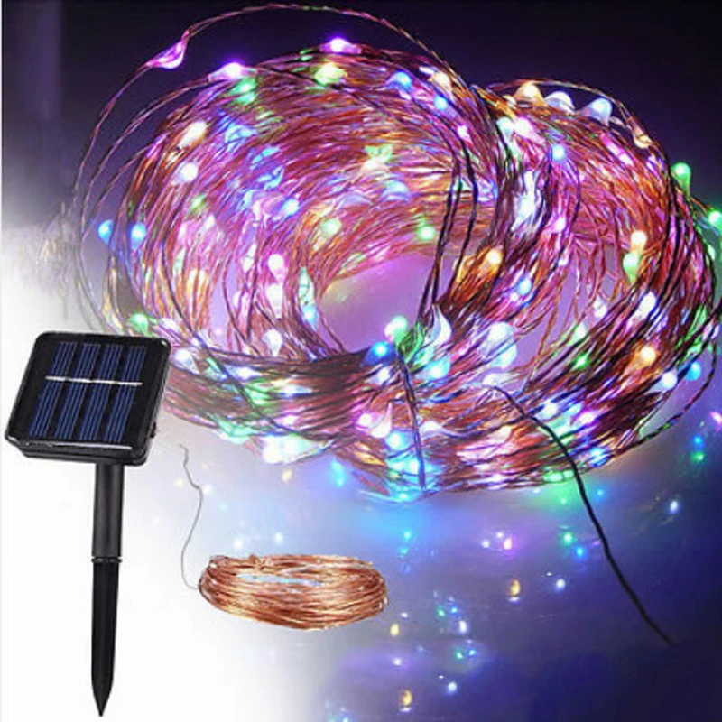 

Solar Power String Light 10M 100 Led Copper Wire String Fairy Light For Outdoor Living Decoration Garden Balcony Sunroom