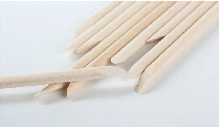 Empurrador de Cutícula Aparador de Unhas Ferramenta da Arte do Unha para Manicure Salão de Beleza do Produto Duplo-end Laranja Madeira Varas Dupla Finalidade Vara Como Polonês 3 High Quality Beleza e saúde