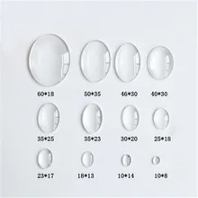 1 упаковка, 13x18 мм, 18x25 мм, 30x40 мм, овальное стекло, кабошон, прозрачная камея с плоской задней частью, Кристальный Кабошон для изготовления ювелирных изделий своими руками