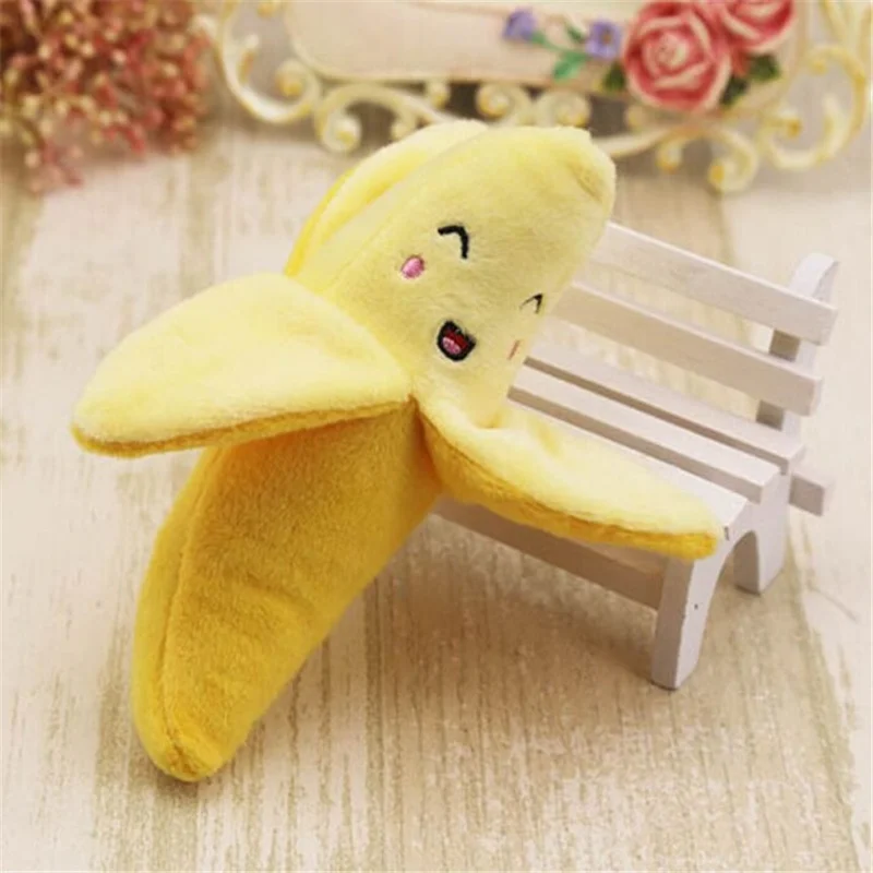 

Cute Pet Dog Toys Chew Squeaker Animals Pet Toys Cute Fruits Banana Design For Dogs Cat Chew Plush Toy Dog Goods Free Shipping