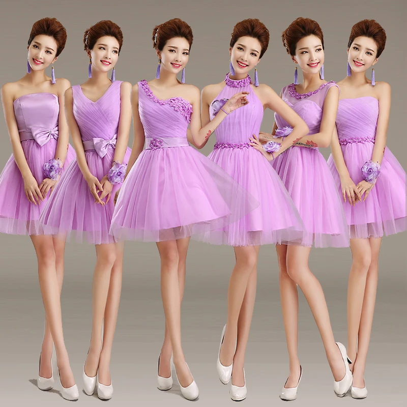 Bridesmaid Dresses short Purple NEW 2014 Korean wedding ...