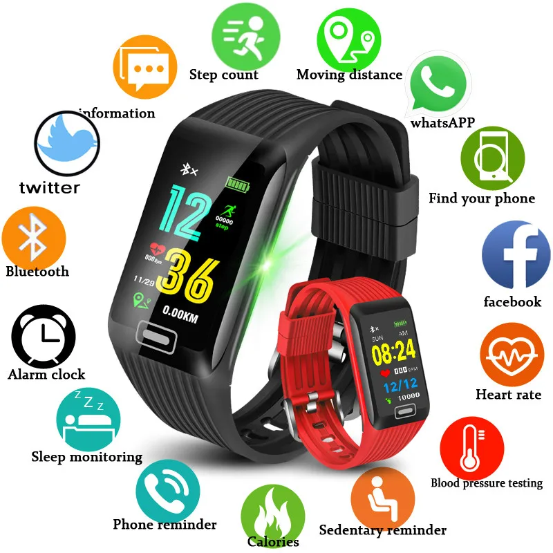 

Fitness tracker IP67 Waterproof Wristband Blood Pressure Heart rate Monitor Pedometer Sport Smart Bracelet Android ios