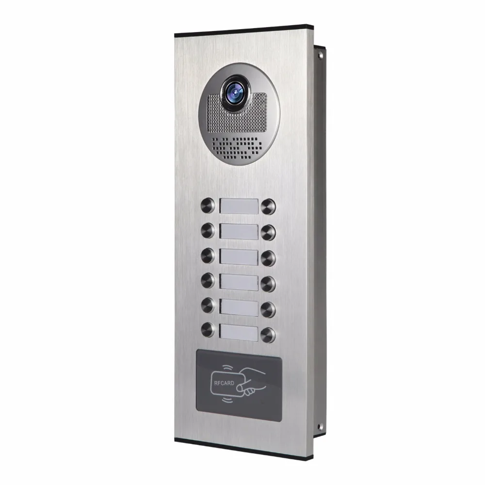 Yobang безопасности 2 до 12 единиц квартира/квартиры видеодомофон Водонепроницаемый доступа RFID двери камеры видеотелефон дома комплекты