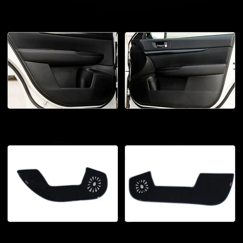 

4pcs Fabric Door Protection Mats Anti-kick Decorative Pads For SubaruOutback 2010-2014