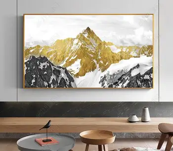 

Nordic Abstract Golden Mountain Natural Snow Wall Pictures Art Decoration Pictures Scandinavian Canvas Painting No Frame