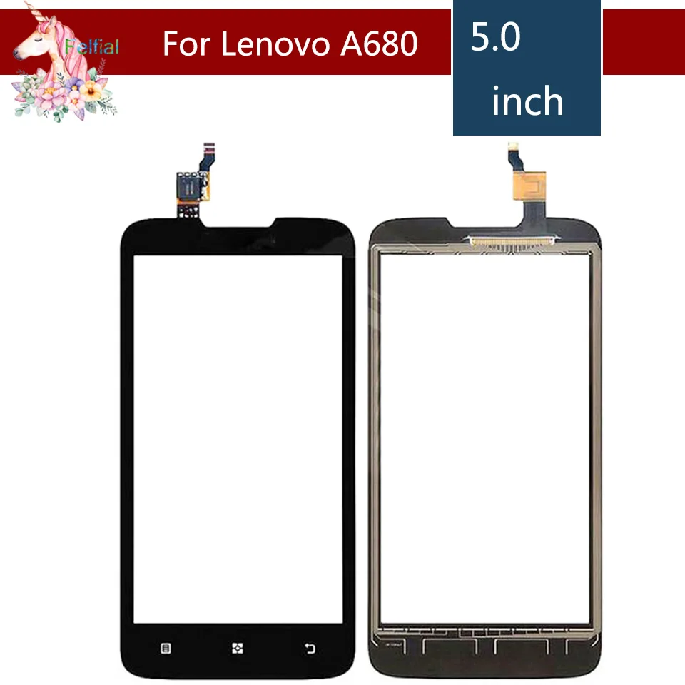10pcs/lot 5.0&quot For Lenovo A680 A 680 LCD Touch Screen Digitizer Sensor Outer Glass Lens Panel Replacement | Мобильные телефоны