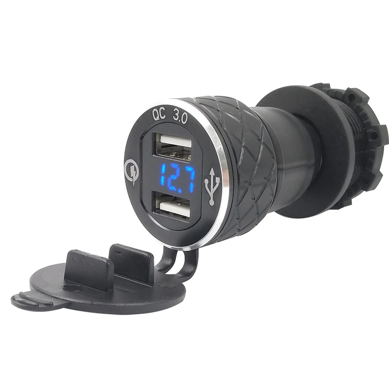 

Quick Charge 3.0 Motorcycle USB Charger LED Display Cigarette Lighter Power Adapter For BMW F650 F700 R1200 F800 GS R1200RT