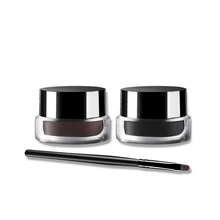 1 шт. черный коричневый долговечный карандаш для глаз гель для макияжа глаз Подводка для глаз крем с кистью комплект Водонепроницаемая косметика для глаз Простота в использовании