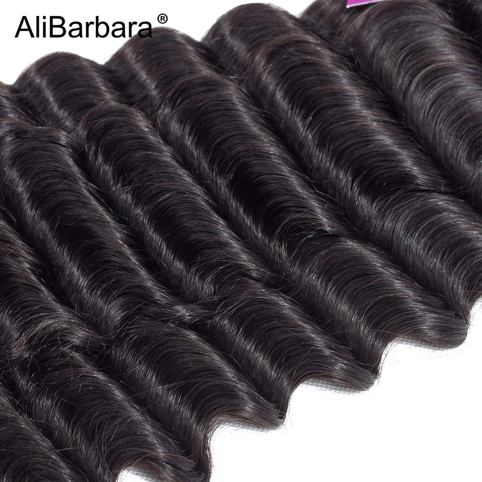 AliBarbara Hair Loose Deep Malaysian Hair Bundles 3pcs 100% Remy Human Hair Weave Extension Natural Black Can be dyed and bleach AliBarbara Hair Loose Deep Malaysian Hair Bundles 3pcs 100% Remy Human Hair Weave Extension Natural Black Can be dyed and bleach