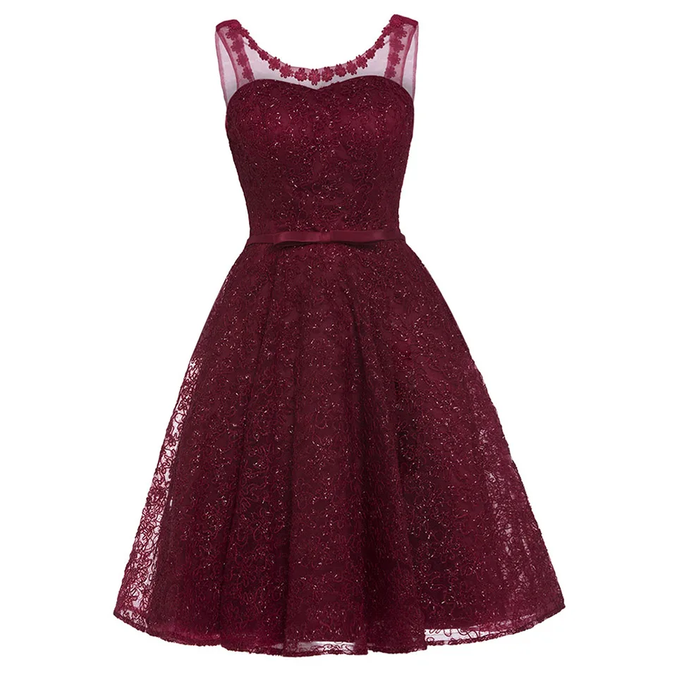 Goedkoop Dressv applicaties cocktail jurk dark navy v hals mouwloos korte mini een lijn jurk lady homecoming korte cocktail jurken