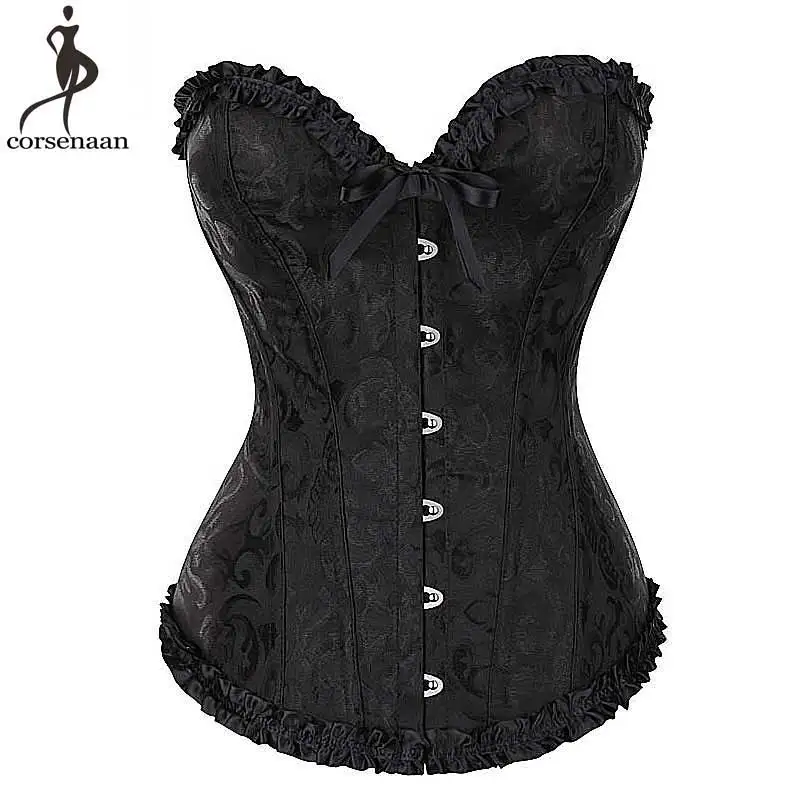 Lace Up Corset Top Gothic Korset Boned Sexi Bustier Outwear Wedding Korse Plus Size Corsets Overbust Corsetto Sexy Corselet Hot