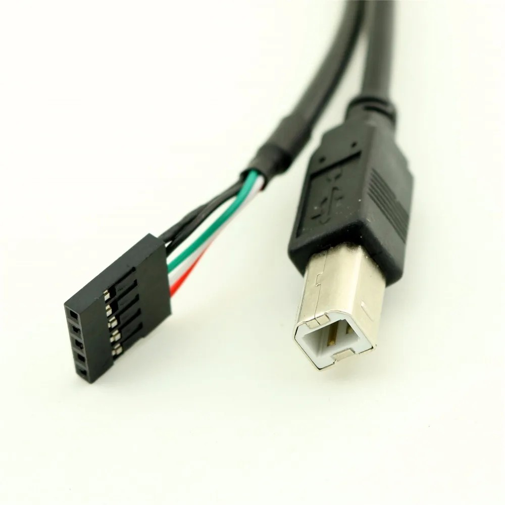 1 шт. 50 см USB 2 0 Тип B штекер Dupont 5 контактный Женский адаптер материнской платы