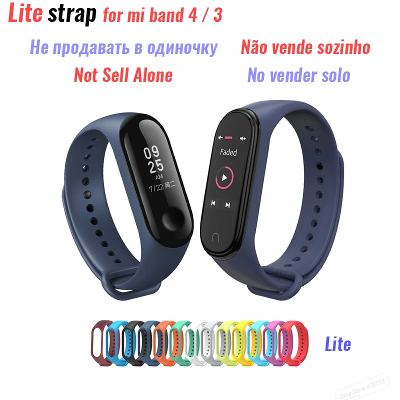 

Lite Strap For Xiaomi Mi Band 4 / 3 Miband-4 Multi-Color Optional Easy Light Soft Comfy Firmly Lock