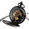 Cadeaux de noël Steampunk horloge montre de poche pendentif collier femmes lisse boîtier pendentif Vintage luxe automatique mécanique ► Photo 3/6