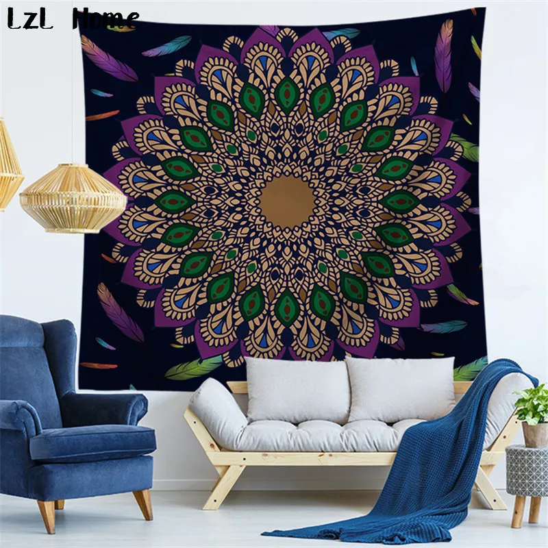 Lzl Home Retro Home Decor Tapestry Classicial Mandala Hippie Wall