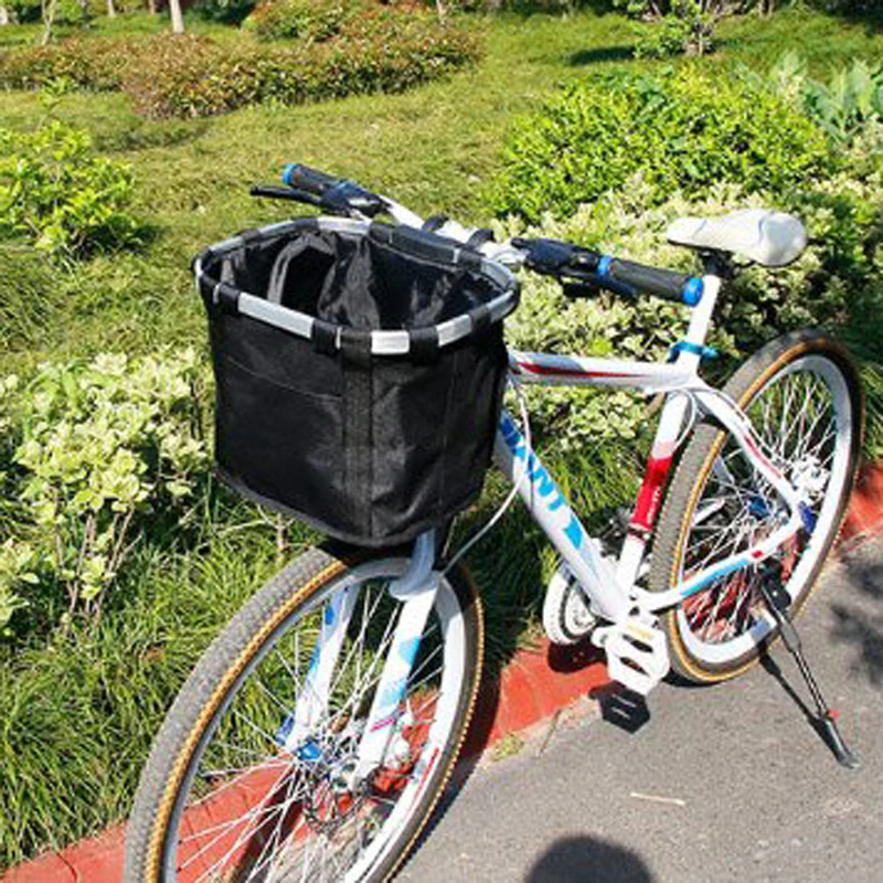 Съемная корзина для велосипеда Органайзер металлический алюминиевый каркас Съемная велосипедная передняя корзина многоцелевой велосипедный руль складной
