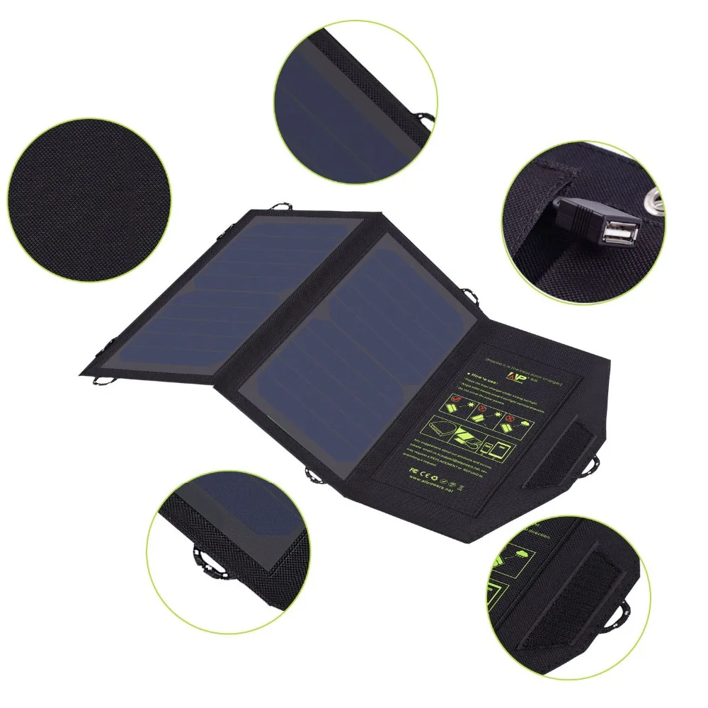 ALLPOWERS Portable Solar Panels Charger 5V USB for iPhone 6 6s 7 8 iPhone X Xr Xs Xs max iPad Air iPad mini Samsung LG HTC Sony. ALLPOWERS Portable Solar Panels Charger 5V USB for iPhone 6 6s 7 8 iPhone X Xr Xs Xs max iPad Air iPad mini Samsung LG HTC Sony.