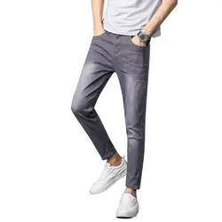 Осенние джинсы модные повседневные мужские узкие джинсовые брюки 2019 новые мужские на молнии с пуговицами Brierf высокая эластичность