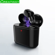 

Single ear earphone Bluetooth Earbuds Mini Bluetooth Headphone with Charging box long battery life