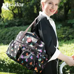 Insular новый стиль принтованный детский подгузник сумка премиум качества Мама подгузник сумка женская сумка-тоут сумка-мессенджер мать