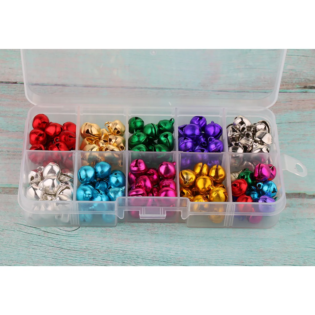 Jingle Bells, 150 Pieces 10MM Crafts Little Bells for DIY Stuffed Animals Supplies, Plush Toys Making Accessories, Wreath Decor 