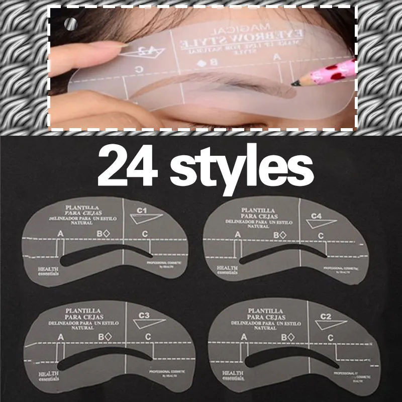 plastic reusable Eyeliner Stencils Grooming Shaping Eyebrow Stencils
