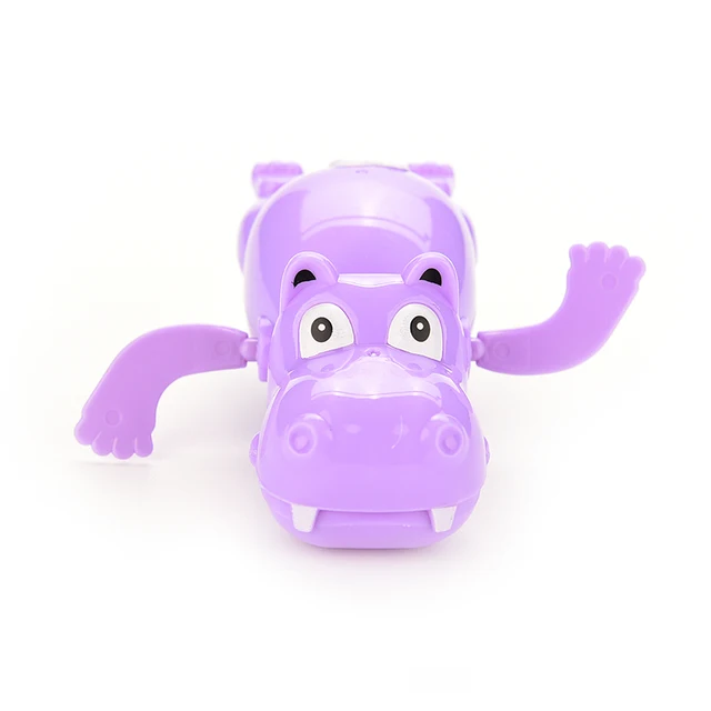 1PC Baby Educational Toys Hippo Swim Toys Hippopotamus Behemoth Clockwork Wind Up Plastic Infant