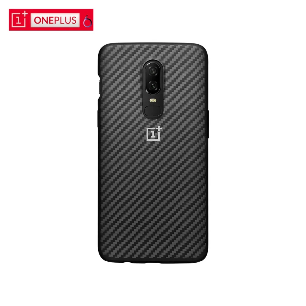 Чехол-бампер OnePlus 6 из черного дерева и нейлона Karbon+ чехол из ТПУ, Официальный чехол OnePlus6 из углеродного волокна, защитный чехол One Plus 6