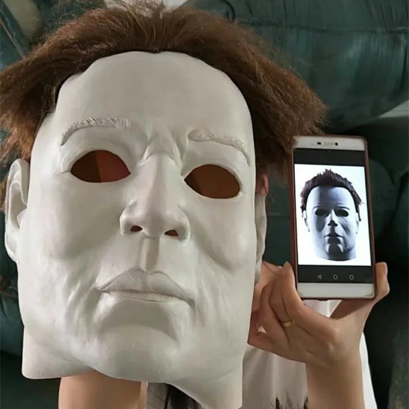 Top Grade 100 Latex Horror Movie Halloween Michael Myers Mask Adult