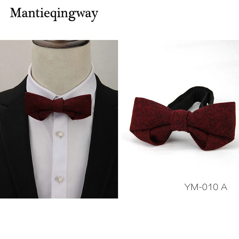 Новые дизайнерские шерсть + полиэстер галстук-бабочка для мужские галстуки плед печатных для свадебного костюма Свадебные бабочкой